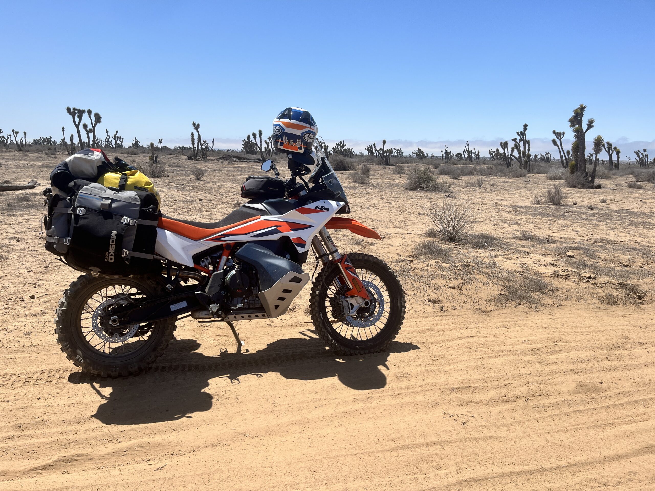 Motorcycle on the desert